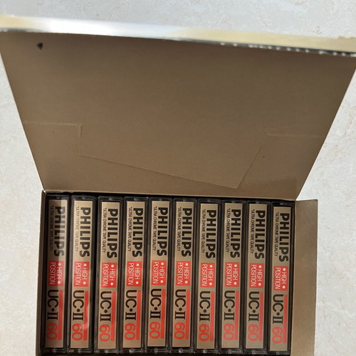Philips UC*II chrome cassette tapes used, pack of 10