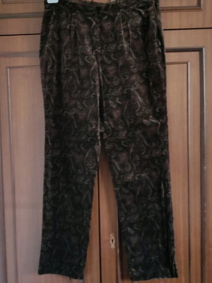 Γυναικείο παντελόνι από βαμβακερό βελούδο καινούργιο, μέγεθος L, καφέ και πολύχρωμο