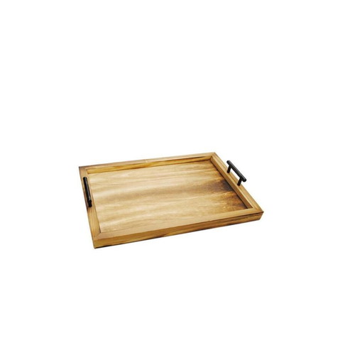 Rectangular serving tray with metal handles 40x30x6 new