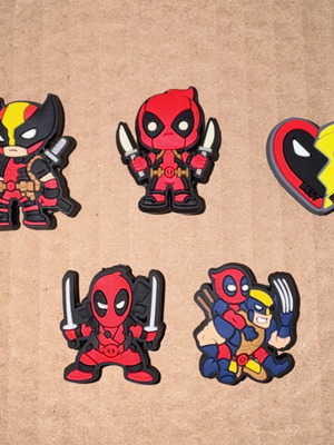 Deadpool X Wolverine Crocs charms, set of 5