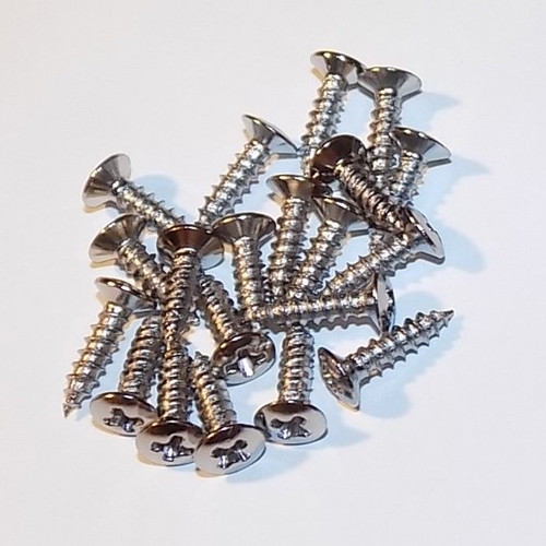Chrome screws for pickguards set of 20 new