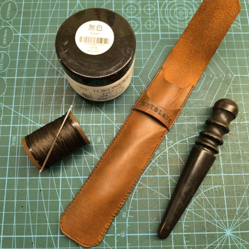 Leather handmade pen and pencil case made to order