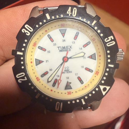 Timex Indiglo wristwatch used, needs battery and small strap