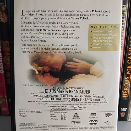 Memorias de Africa DVD movie