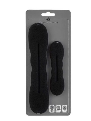 Bun rollers για κότσο μαύρα 13cm και 22cm σετ 2 τεμαχίων