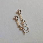 Gold 585 earrings with sapphires