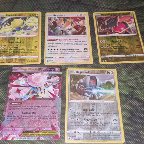Set of 5 Pokemon cards Regis & Diancie