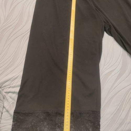 Pants with lace trim 3XL new, very elastic, black
