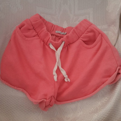 Bershka pink shorts with drawstring, new