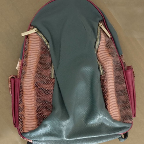 Axel backpack used with colorful details, gray
