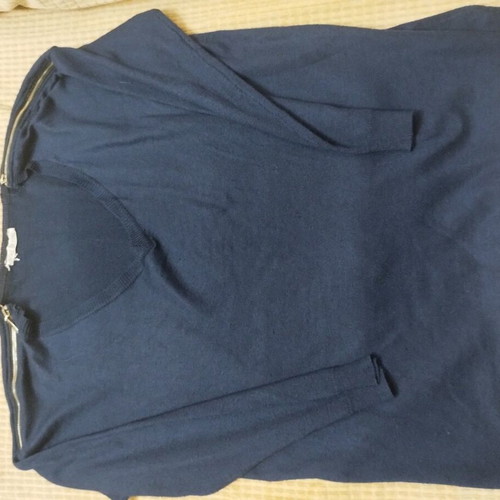 Women's blouse used, blue with shoulder zipper, size S-L