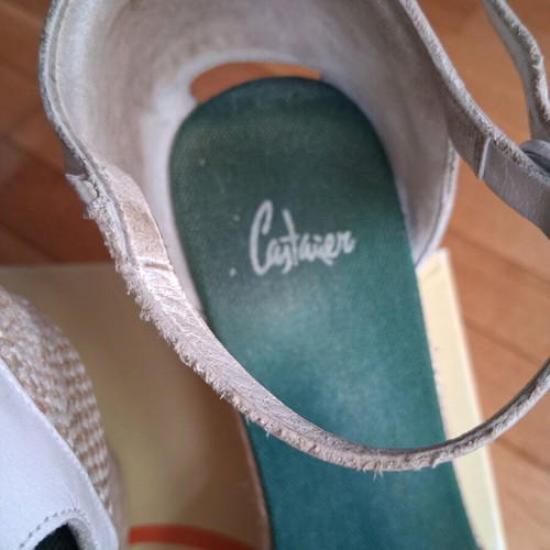 Castaner wedge espadrille sandals used, green, size 39