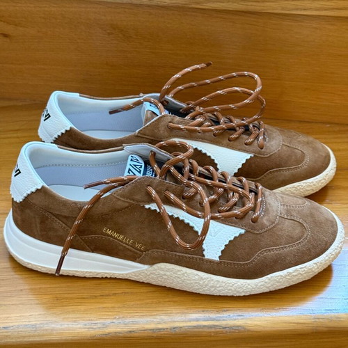Emanuelle Vee suede sneakers like new, size 41, white and brown