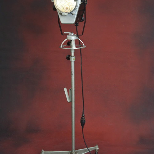 Theater cinema projector 1968 with wooden handle and stand