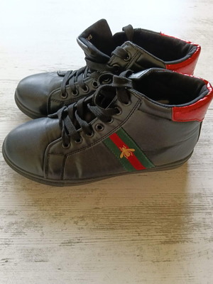 Women's boots like new, black with red, size 38