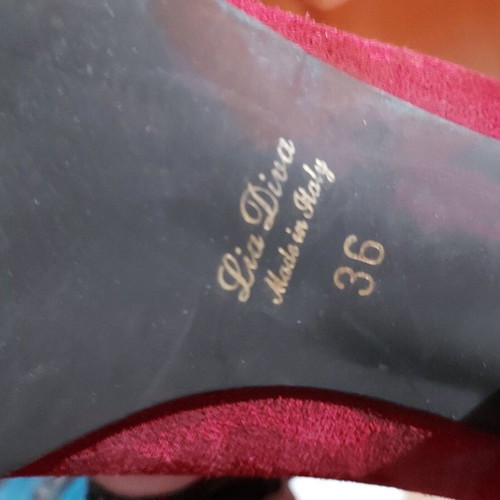 Leather suede boots like new, red, size 36