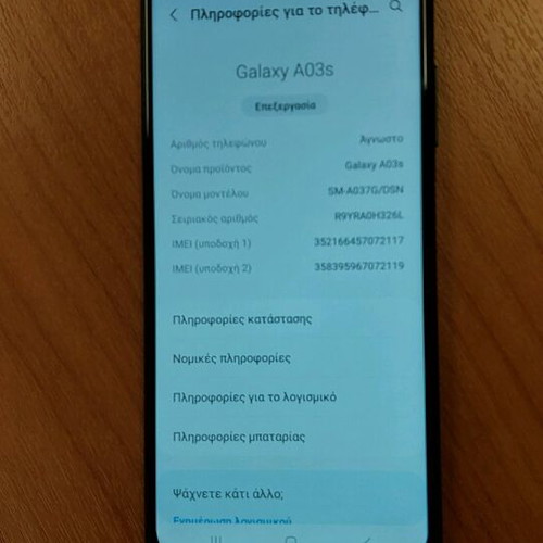 Samsung Galaxy A03s used, black, 32GB, Dual SIM