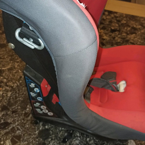 Baby car seat used, red color