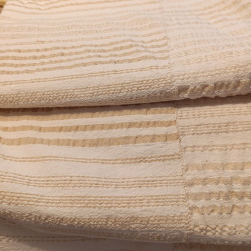 Handwoven Cotton and Wool Blanket like new, versatile use