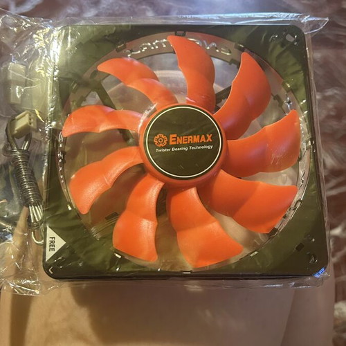 Enermax UCEV12 Twister Everest 120mm fan with Red Fire LED, new
