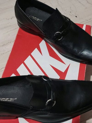 Αντρικό δερμάτινο παπούτσι σκαρπίνι μαύρο σαν καινούργιο, νούμερο 40