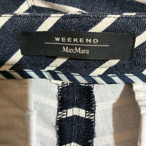 Max Mara Weekend straight trousers like new, white and blue