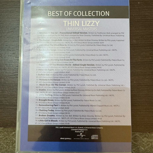Thin Lizzy Classic DVD like new, The Universal Masters Collection