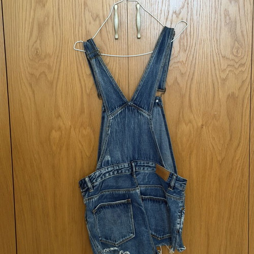 Pink Woman denim jumpsuit like new, blue