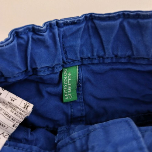 Σετ United Colors of Benetton βαμβακερό t-shirt και σορτς σαν καινούργιο, μπλε και τιρκουάζ