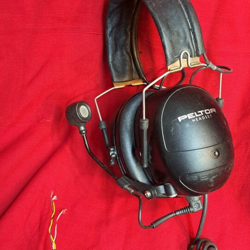 Peltor MT7H79F headset with microphone used, wired connection