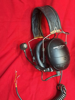 Peltor MT7H79F headset with microphone used, wired connection