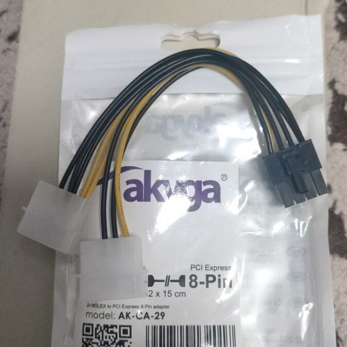Akyga 8-Pin PCIe - 4-Pin Molex cable used 0.15m multicolor AK-CA-29