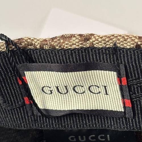 Gucci hat, beige and brown