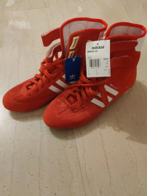 Adidas Monza GP vintage football shoes, red, size 43½