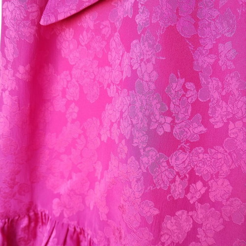 Art Dealer Midi Skirt with Etched Flowers Fuschia Size L like new