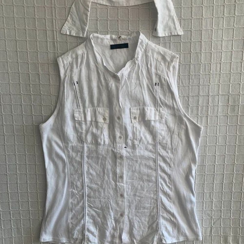 GCfontana white sleeveless shirt, size L