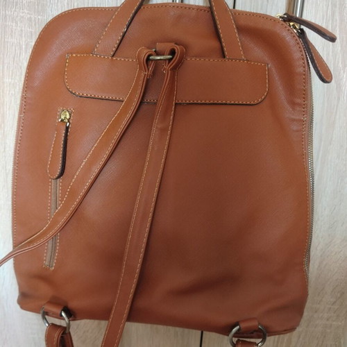 Hunter backpack bag, brown, adjustable straps