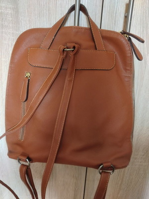 Hunter backpack bag, brown, adjustable straps