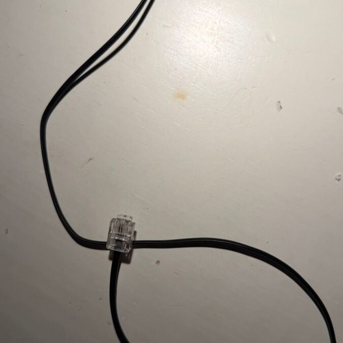 Telephone cable RJ11 black, like new