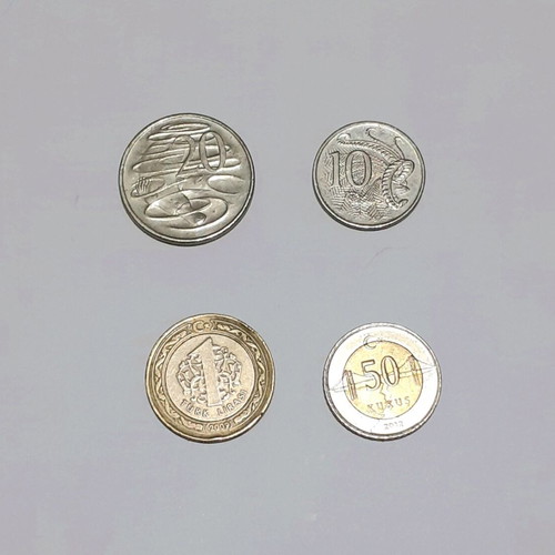 Foreign coins used in good condition