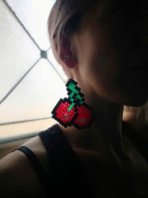 Cherries handmade earrings new