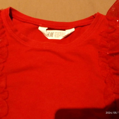 Girls' blouse set like new, sizes 128 and 134 cm