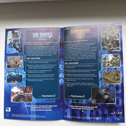 PS2 Booklet video games catalogue like new