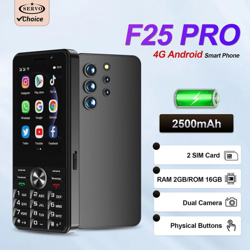 Servo F25 Pro Android smartphone new, 4G, GPS, dual SIM, physical buttons