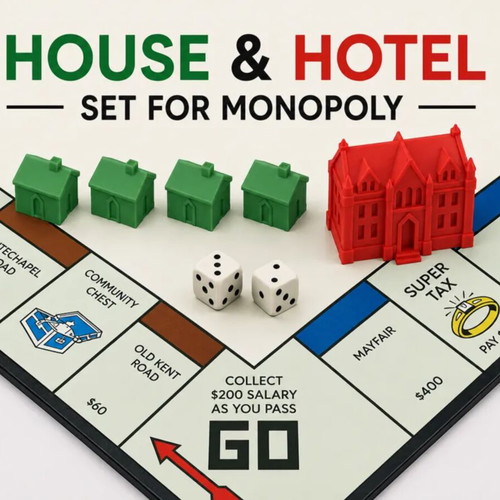 Extra house and hotel set for Monopoly