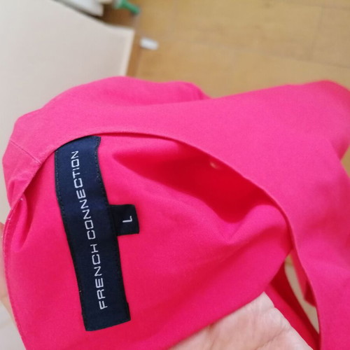 French Connection sleeveless top poplin new, size M/L, pink and red