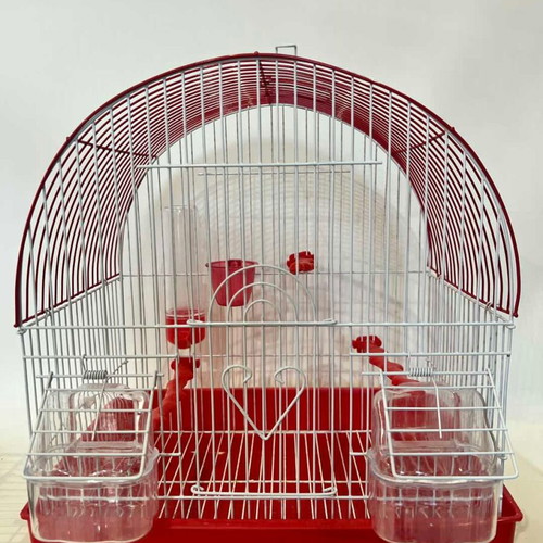 Round birdcage used, red 35.5x33x23 cm