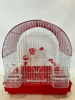 Round birdcage used, red 35.5x33x23 cm