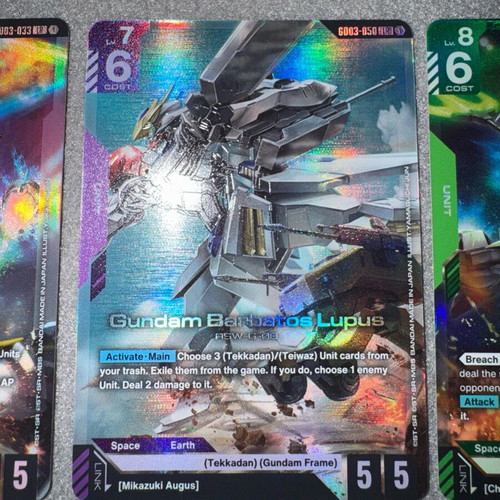 Gundam LR cards new, set of 3 pieces
