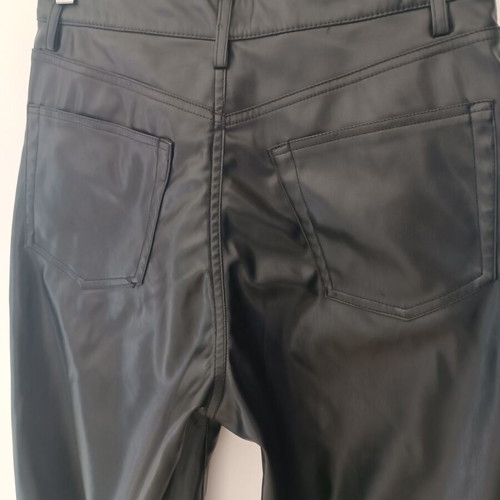 H&M Divided leather-look pants size M 38 like new black